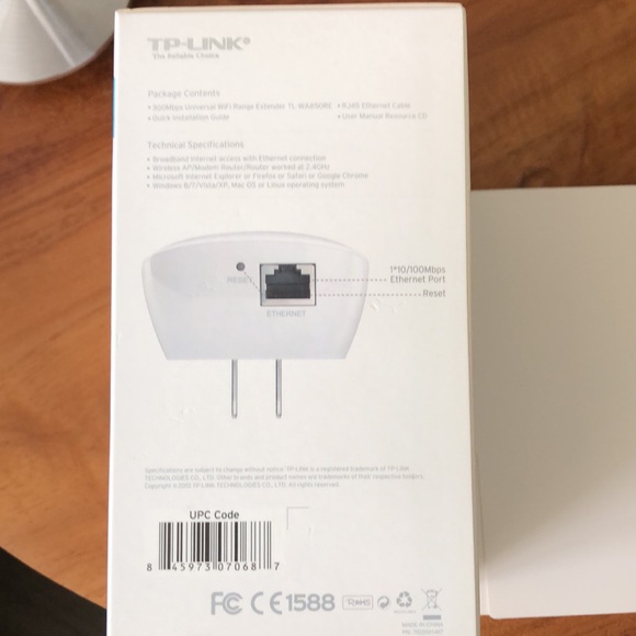 TP-LINK Range Extender 300Mbps Universal WiFi Range extender. Model TL-WA850RE - Picture 4 of 9